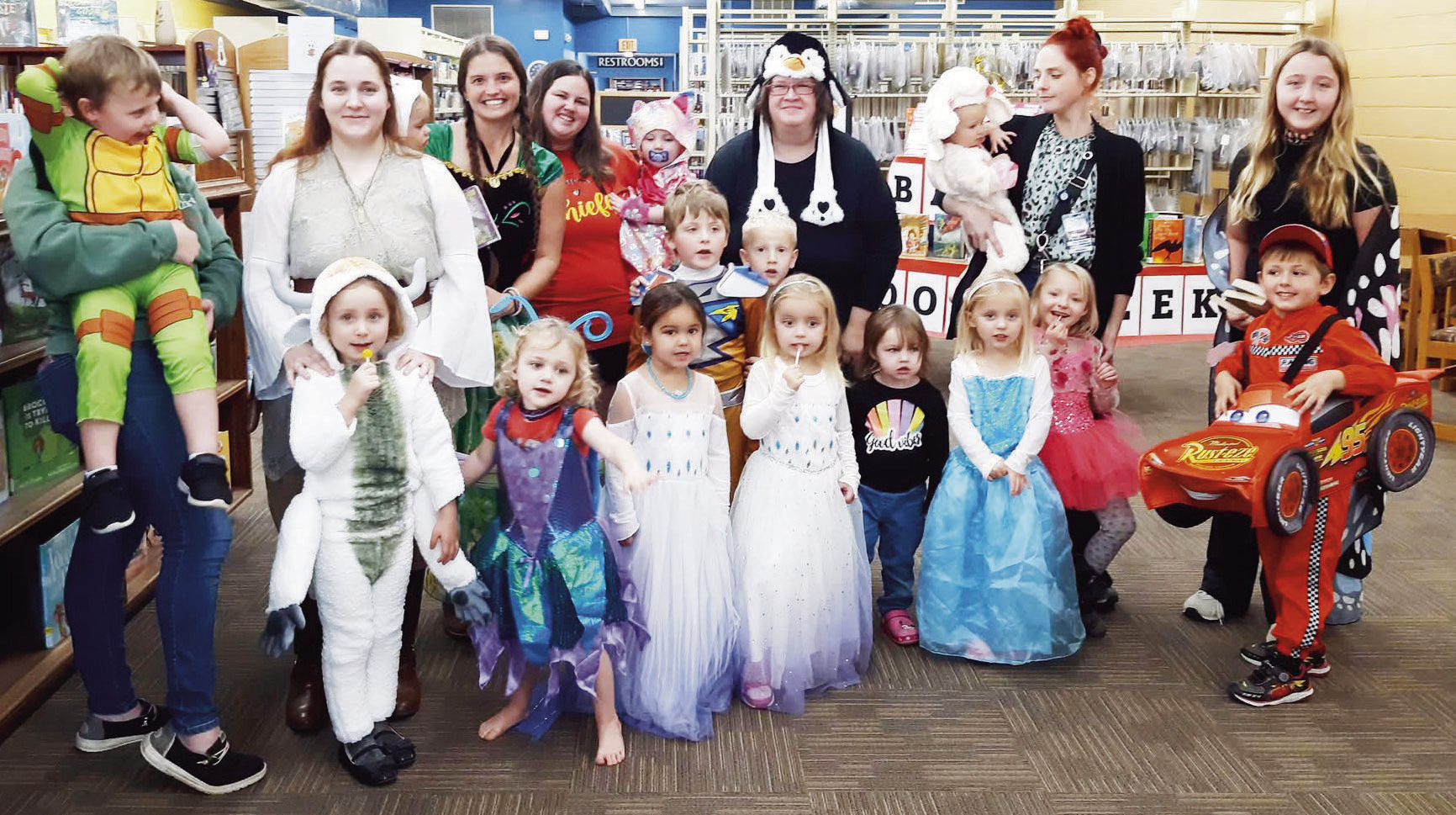 Local children dressed up in their Halloween costumes for Storytime at the Council Grove Public Library.