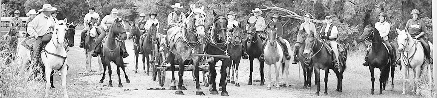 A diversity of horse breeds and their riders came through Council Grove Tuesday morning. They represented the Sunflower Stretch of the Kansas segment of the American Discovery Trails 250 Relay. After a ceremony at Allegawaho Memorial Heritage Park, the riders continued on the Flint Hills Trail to Bushong where the Discovery baton was handed off to bicyclists.