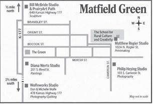 A condensed map of Matfield Green shows the locations that will be open to guests Saturday afternoon.