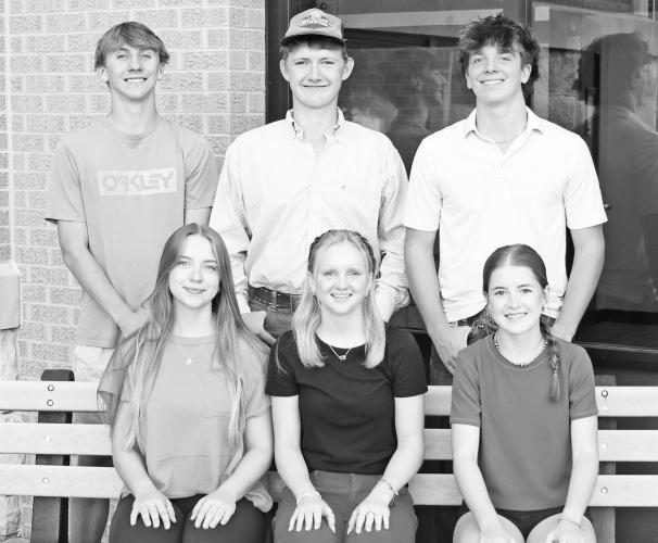The Chase County Bulldogs will host the Clifton-Clyde Eagles at 7 p.m. on Friday night, October 2. Senior homecoming candidates are (L to R) back row: Brant Potter, Drewe Morgan and Clark Miller; front row: Brooke Wells, Natalie Neff and Sadie Mushrush. Homecoming activities include the parade at 2 p.m., pep rally at the courthouse immediately following the parade, crowning ceremony at 6:30 p.m., game at 7 p.m., and the dance from 8 to 11 p.m.