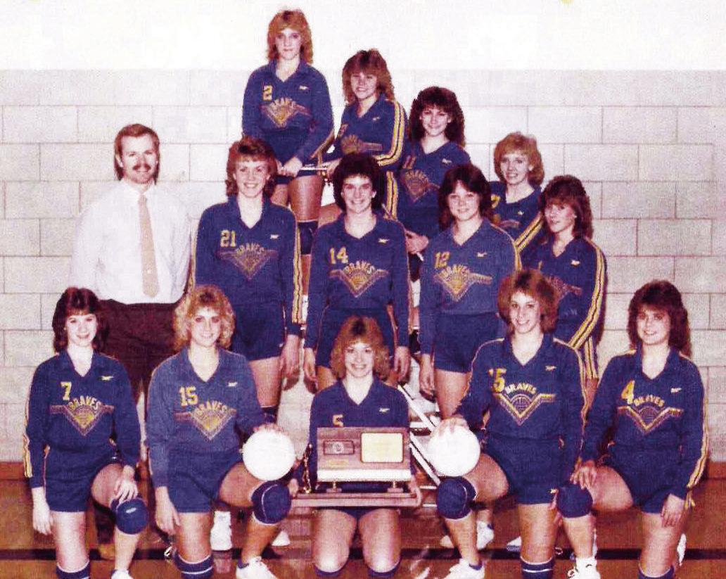 LADY BRAVES CELEBRATE 40TH ANNIVERSARY OF STATE TITLE TEAM -- Council Grove High School will recognize the 40th anniversary of the 1984 Class 4A State Volleyball Championship Team during the CGHS Invitational Tournament here Saturday. The team will be announced before the start of bracket play. In state action for the 1984 Lady Braves, they ended Concordia’s 50 game winning streak and their 35-0 record, by handing the Lady Panthers their first loss defeating them 15-10, 15-12 inNIVERSARY OF STATE TITLE TEAM