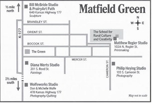 A condensed map of Matfield Green shows the locations that will be open to guests Saturday afternoon.
