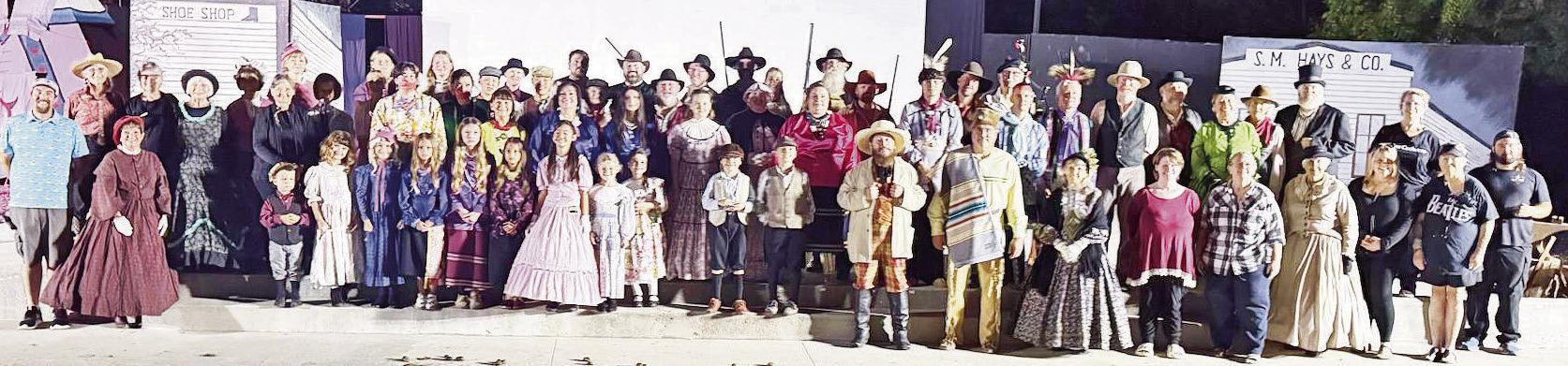 The cast of the 2025 Voices of the Wind People pageant is pictured after their last performance on Saturday, September 20. The historical play, which typically has been performed every two years, may have had its final performance unless a new director an