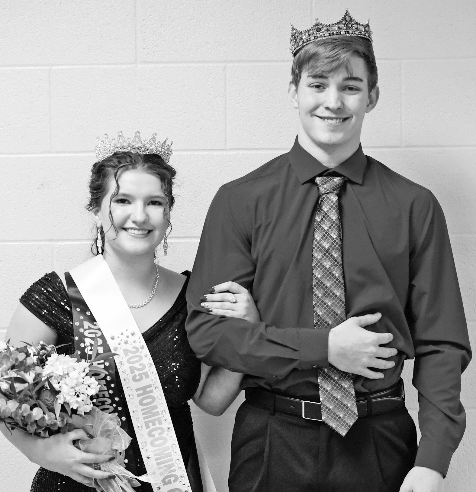 BRAVES’ HOMECOMING ROYALTY -- Amanda Talley was crowned Winter Homecoming queen, and Braun Frye the king Friday night at Council Grove High School. (Photo by Amber Weeks)
