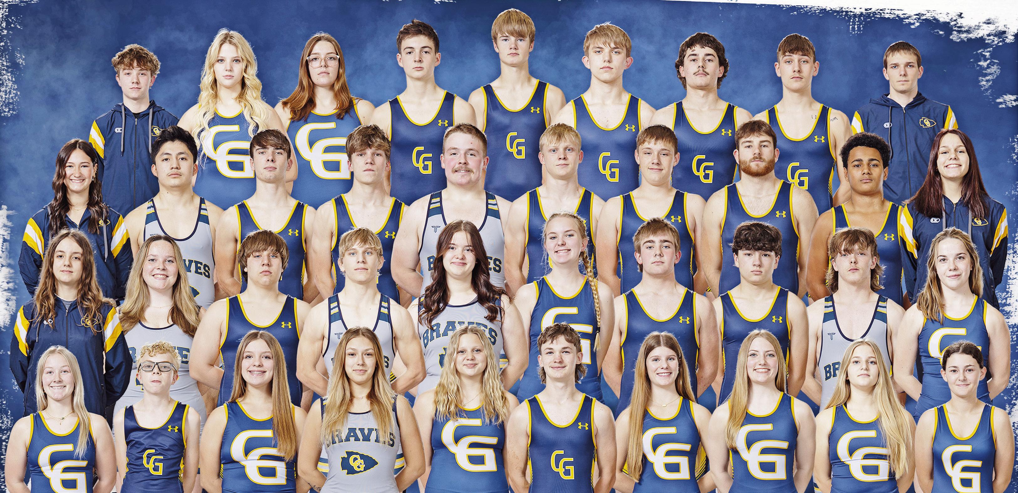 CGHS WRESTLING TEAM -- The Council Grove High School wrestling season starts Thursday at E Dorado with 21 boys and 14 girls on the roster. The boys are ranked 10th in the state (321A in the Kansas Wrestling Coaches Association pre-season poll. Team member