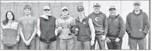 FFA students from left to right are: Izzabella Edwards, Kason Spear, Kitt Dunn, Cooper Andres, Colton Elsen, Kyler Rose, Logan Hickey, and Zach Brabb