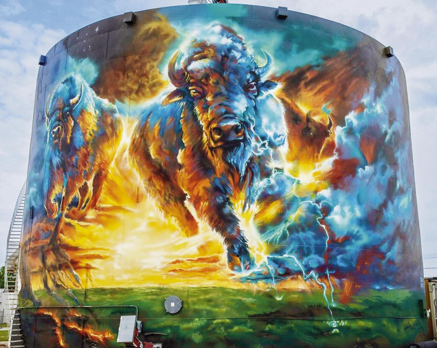 KANSAS PROUD . . . The mural titled ‘Prairie Thunder’ by Christian Stanley has been voted as a finalist for the 2024 Mural of the Year by Street Art Cities. The Clay Center mural is just 1 of 3 American finalists for the Best Mural of the Year. Your v