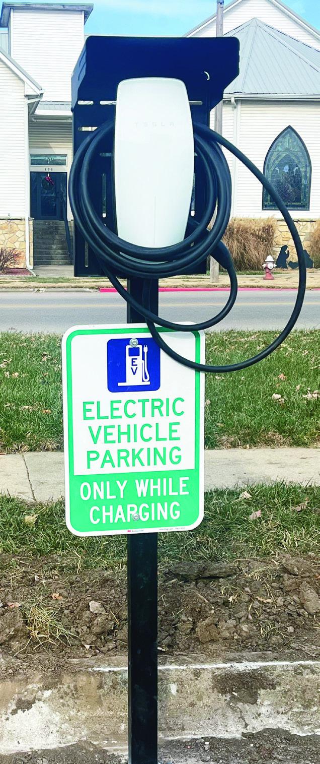 Tesla Destination Charging Station nearing completion in Council Grove