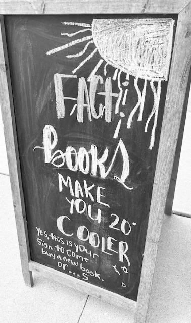 LOCAL ARTIST RECOGNIZED . . . Hannah Seymour’s sign board art for Flint Hills Books was recently featured in Shelf Awareness Pro, the daily newsletter that is sent to thousands of booksellers nationally and internationally.