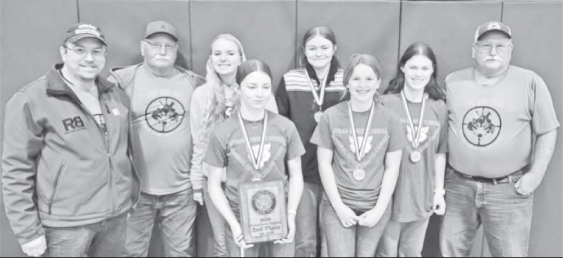 MORRIS-CHASE SHARP SHOOTERS QUALIFY FOR NATIONALS - On Saturday, January 25th, a group of local youth, sponsored by American Legion Post #121-Council Grove, competed in a BB shooting competition in Alma sponsored by the Alma American Legion Post #32. This