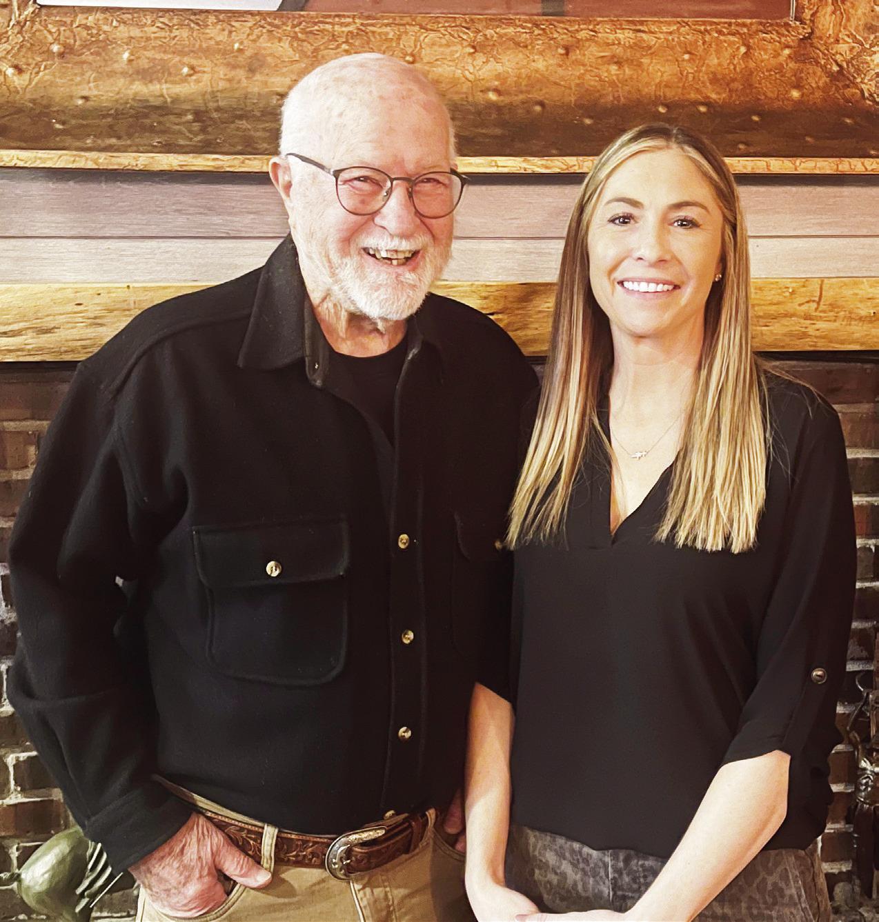 ROTARY SPEAKER -- Rotarian Vern Hay (left) invited Morris County Clerk Chelsey Schmidt to be a guest speaker at Council Grove Rotary on Wednesday. Schmidt chose the topic of elections.