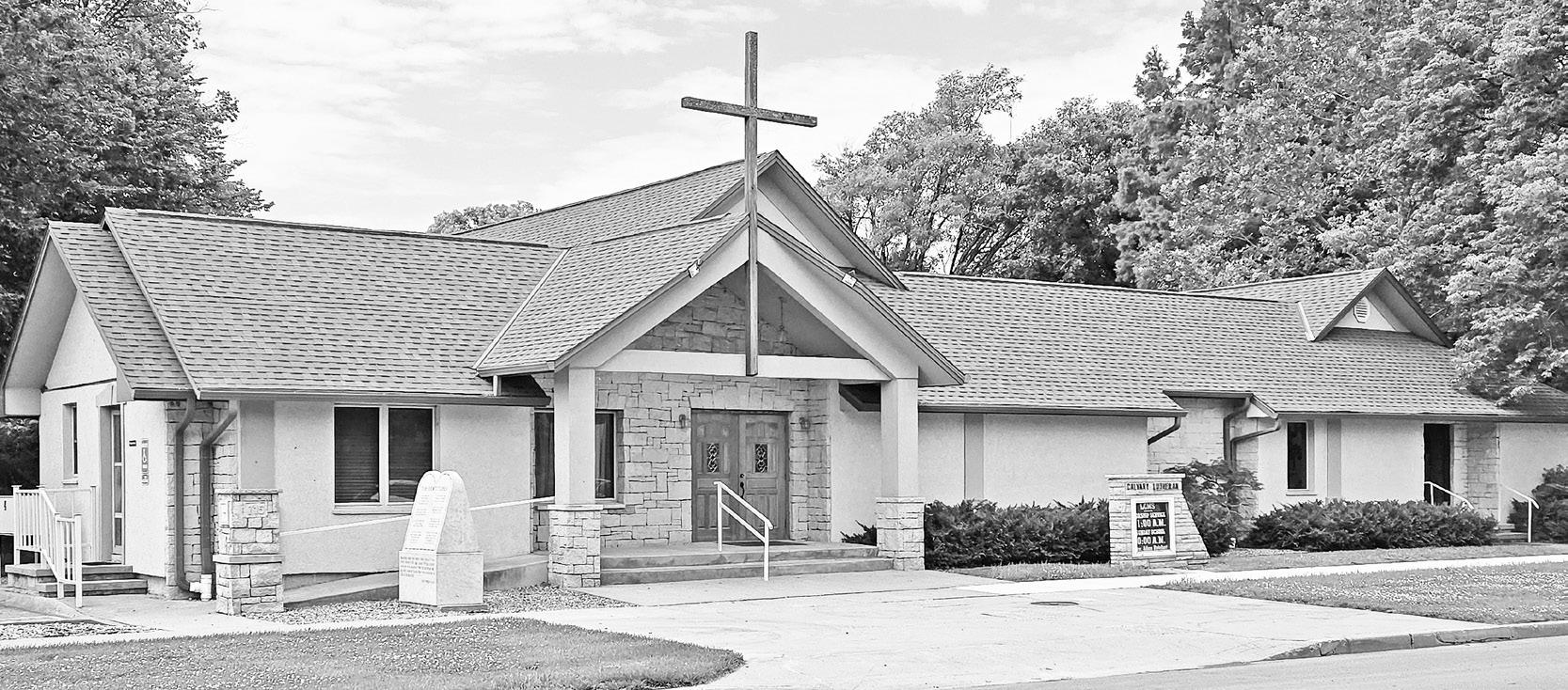 Calvary Lutheran Church, Council Grove, has been a vessel for changing lives and supporting the community for 80 years. Above the church is pictured as it was in the early 1960s and then as it is today.