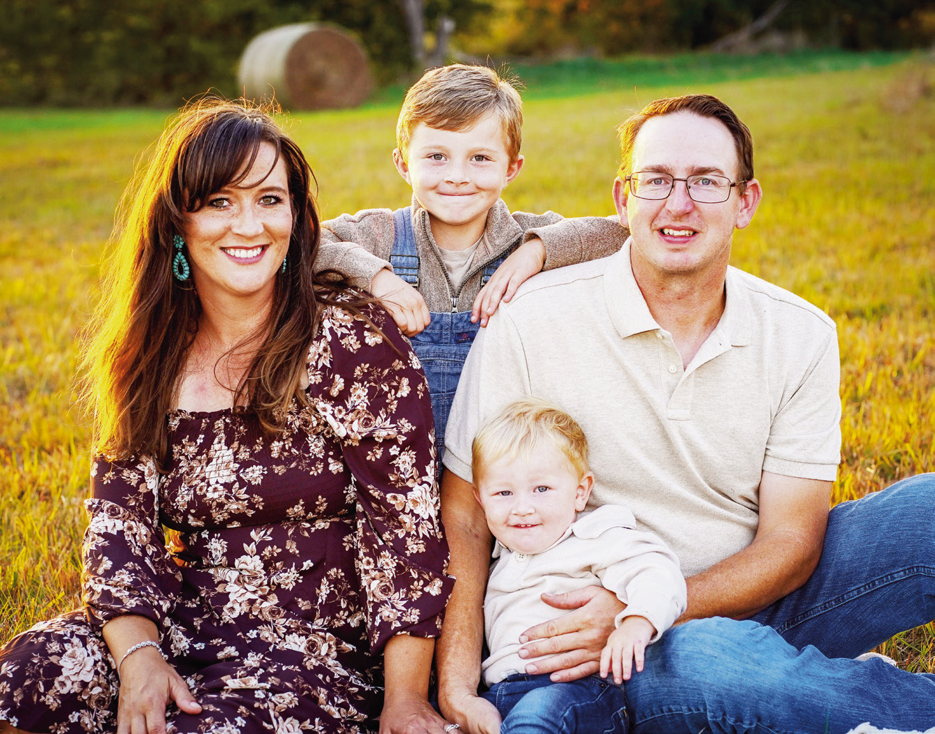 The goal of Ducky Doos Portables is to serve the community with portable restrooms and to become a Goslin family business. Pictured are Tonya left, Case top, Keith right and youngster Theodore. Photo: Dani Lautt