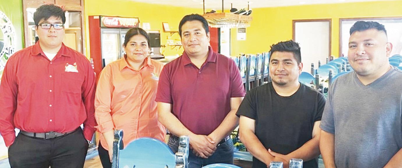 Working to provide an authentic meal and delightful experience to diners are (l to r): Adan Ramirez, Lorena Carvajal, Adan Carvajal, Marcial Zurita Guadalupe and Ramon Evangelista Gonzaga.
