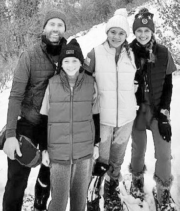 Kelly’s son Nick Novak with his wife Lindsay and children Jackson and Taylor.
