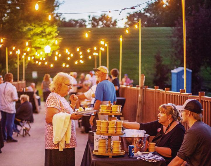 Above is a collage of some of the sights from Friday’s dinner on the Riverwalk. The dinner was part of two final nights of the Santa Fe Trail Symposium, hosted by the Heart of the Flint Hills Chapter of the Santa Fe Trail Association. The chapter ran a 