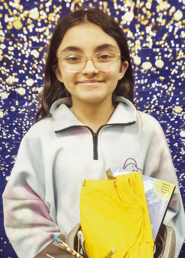 Victoria Elstun is 10 years-old and a student in Tiffany Bunn’s fifth grade class. Her favorite color is purple. Victoria says if she had one Superpower it would be to have super strength. The best present she ever received was a computer. Her favorite 