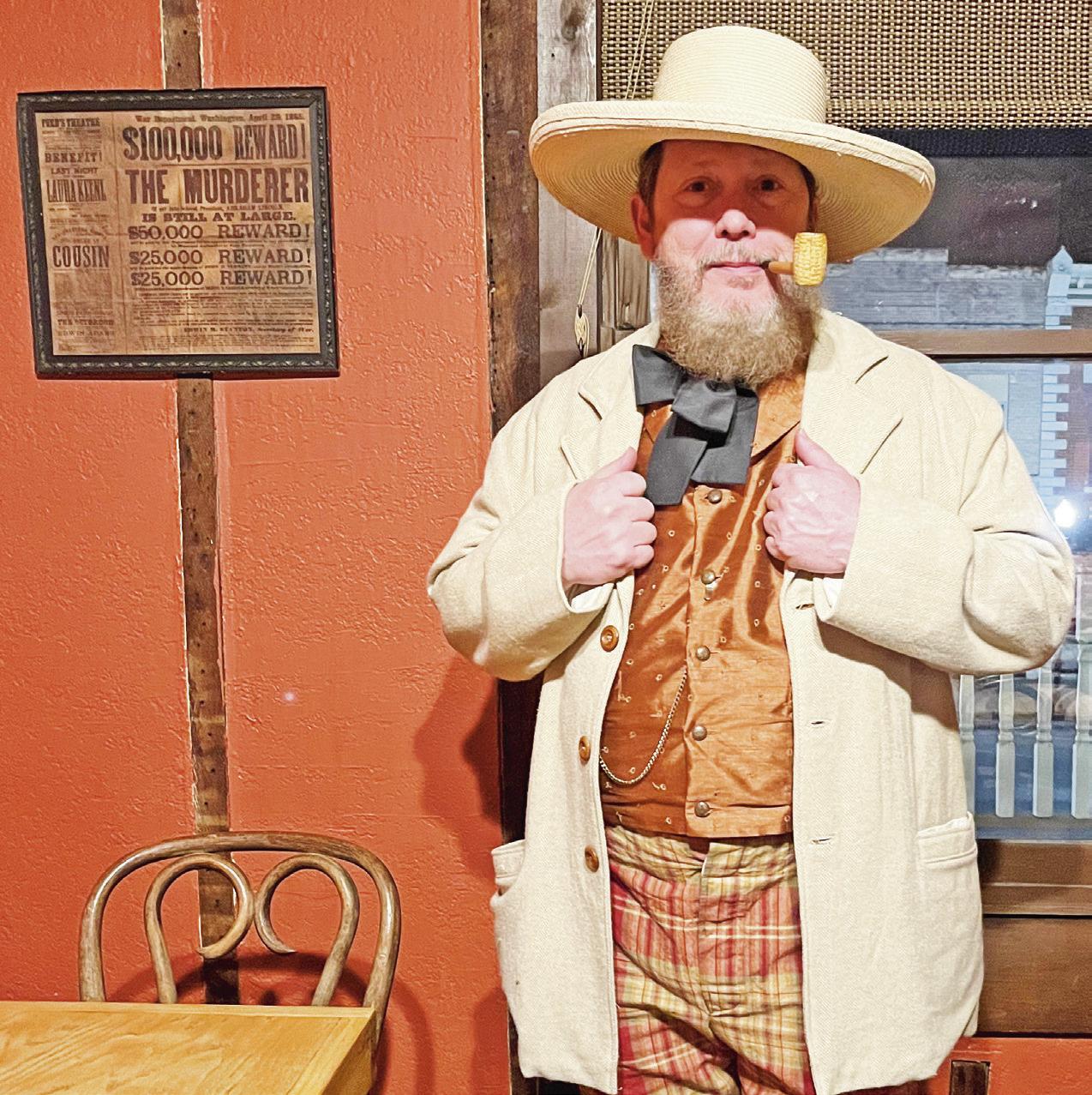 LIVING HISTORY . . . Council Grove resident Mark Brooks does an excellent job characterizing Council Grove’s founding father Seth Hays. Brooks shared so many details that Hays would be impressed if he saw the representation.
