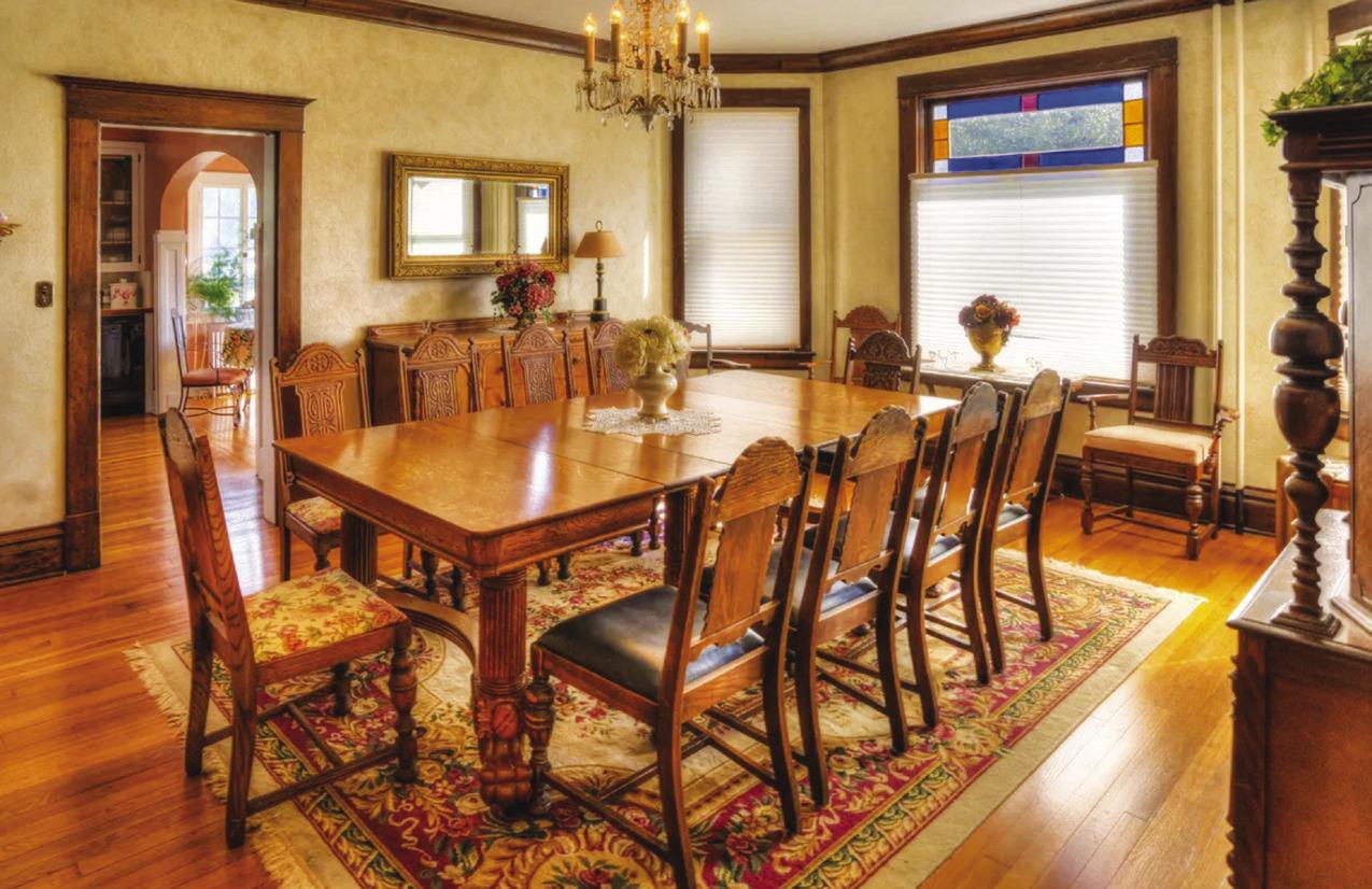 The Young Guest House dining room is an example of the house’s rich heritage and value as a meeting venue for families and local events.