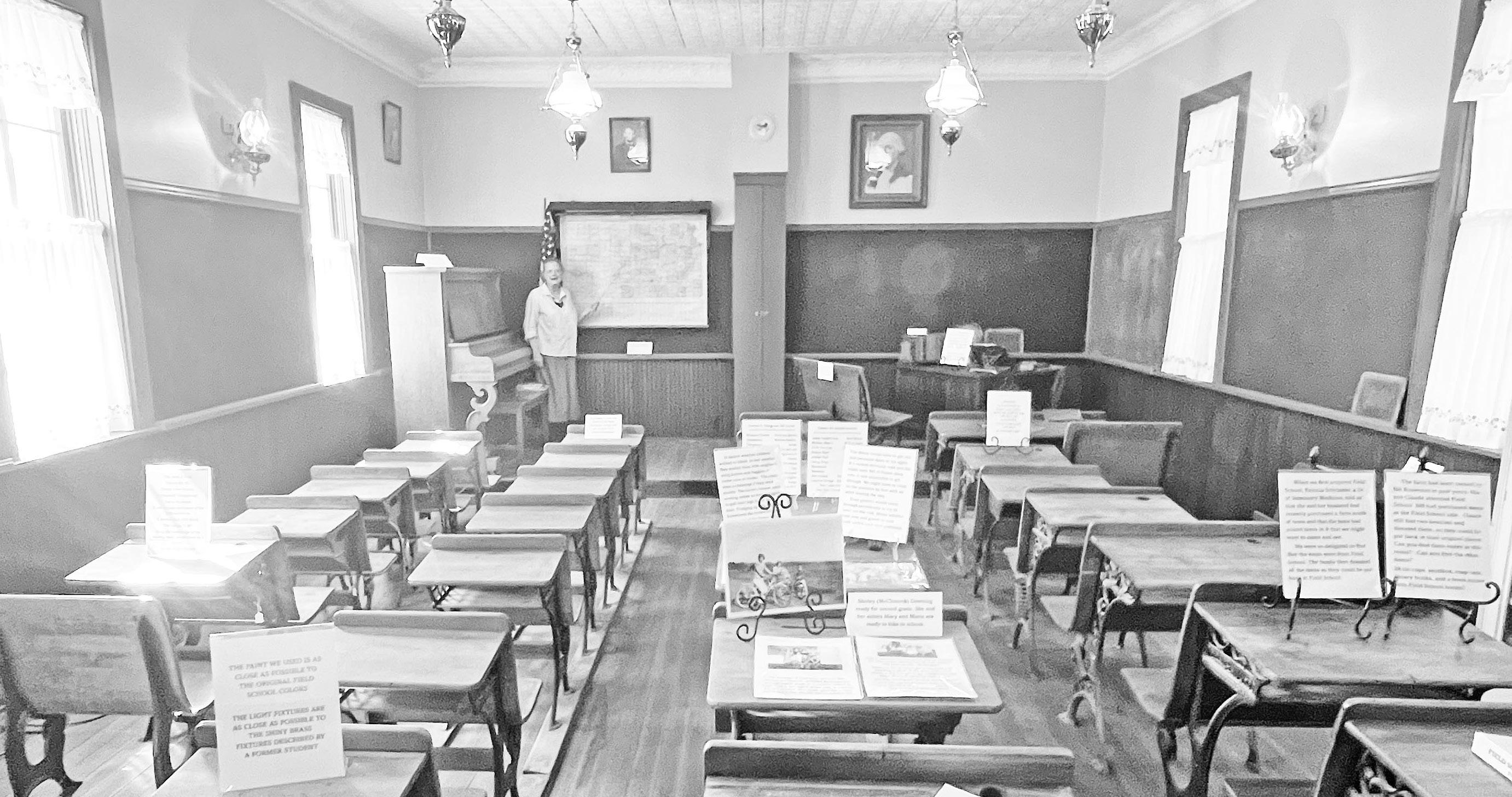 This glimpse of the Field School classroom shows only a small portion of the immense detail that went into its restoration. The wealth of information and detail can only be fully appreciated by visiting.