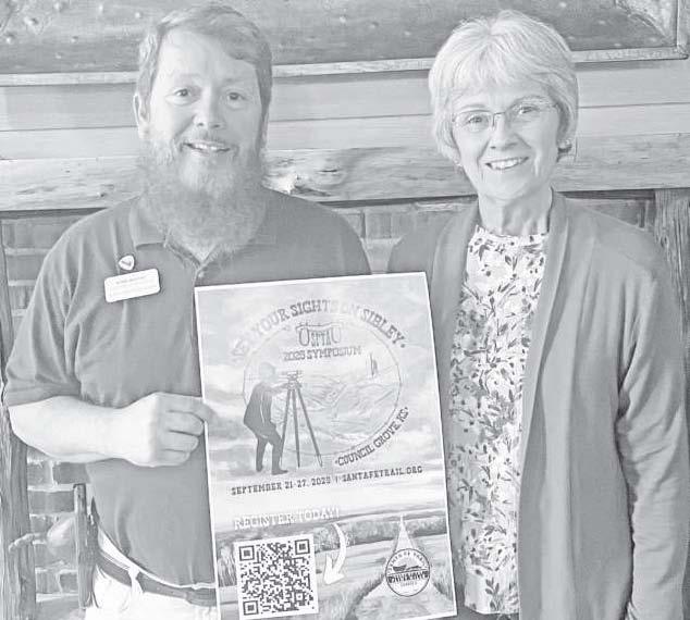 Mark Brooks and Sharmon Richardson, co-chairmen of the Santa Fe Trail Symposium taking place September 20-27 in Council Grove.