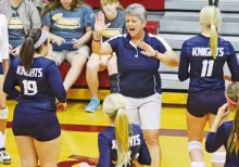 ENCOURAGING HER TEAM . . . Coach Wittman is known for encouraging her successful teams. On Thursday, Wittman will be presented with the 2025 JRI Hall of Fame Award, which is bestowed to those who have made a significant contribution to youth sports and th