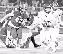 “Surprise! Maddox Ziegler is headed your way.” Ziegler, #62 and a junior, is one of the many vital Braves players but not often captured in a photo. Photo: Amber Weeks