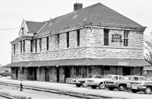 The historic Rock Island depot in Herington is shown in 1970, 18 years before it was demolished. A contractor began demolishing the 101-yearold landmark before sunrise on March 23, 1988, reducing it to rubble in less than an hour. Photo by Richard R. Makse