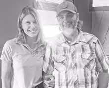 INFORMING ABOUT FINANCIAL FRAUD -- Jamie Cosgrove, JD, SVP-Manager, Legal Department of the Kansas Bankers Association was the guest speaker at the Council Grove Rotary Club Wednesday. She is pictured with her husband Lucas Cosgrove, who is an active memb