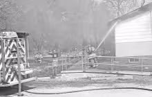 Council Grove Police Chief Shawn Wangerin captured the photo above shortly after arriving on the scene at Berean Baptist Church. Fire crews were dispatched at 11:13 a.m. on Wednesday after a passerby reported the fire. In addition to the Council Grove Fir