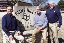 VISITING CONSTITUENTS . . . Senator Roger Marshall visited Council Grove and Flint Hills Rural Electric Cooperative on Monday, March 17, 2025. Senator Marshall talked one-on-one with FHREC General Manager Chuck Goeckel and Member Services Manager Travis G