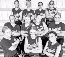 THE THRILL OF BEING UNDEFEATED . . . The Farmers &amp; Drovers Bank 12U C team enjoyed a sweet undefeated season in the Dickinson County League. Pictured back row, left to right are: Riley Fiest, Peyton Ryff, Hayden Massie, Cecilia Monihen, middle row: Az