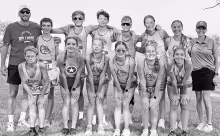 RUNNERS COMPETE AT MELVERN LAKE -- Chase County Cross Country competed Thursday at Melvern Lake, which was hosted by Lyndon High School. The Men’s team of John Paul Ubert, Josiah Peters, Joey Swift, Easton Murphy and Red Schechter placed second. Three m