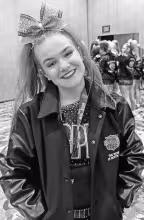 Addi Brown, a junior at Northern Heights High School and granddaughter of Brian and Alice Brown of Council Grove, competed with her level five competitive cheer team last weekend at the National Cheerleading Association (NCA) competition in Houston, Texas