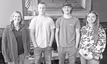 Representatives from USD 417’s JAG-K program were guests at Wednesday’s Council Grove Rotary meeting. (L to R) are Dani Sisson - JAG-K program coordinator, Tyler King Jr, Career Association Vice President; Tandyn Mallory, Career Association Parliament