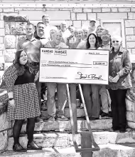 $40,000 AWARD . . . the Morris County Historical Society was awarded $40,000 to begin its work on Rendezvous Point, which will be located near the Madonna of the Trail Statue and the Post Office Oak Museum and is designed to be a starting point for histor