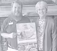 Mark Brooks and Sharmon Richardson, co-chairmen of the Santa Fe Trail Symposium taking place September 20-27 in Council Grove.