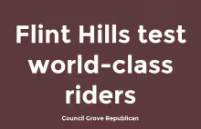 Flint Hills test world-class riders