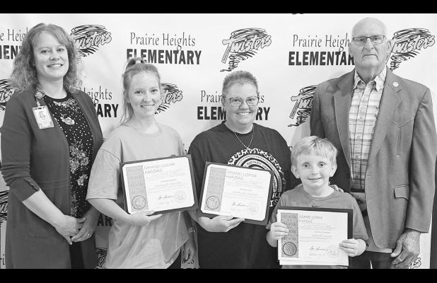 Prairie Heights Elementary Spring 2026 Masonic Award Winners: Each year Kansas Masons honor outstanding teachers and outstanding students in each Kansas P-12 public school for their contributions to the community by promoting the liberal arts and sciences