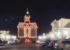 The Chase County Courthouse, completed in 1873, shines proudly during the annual Chase County Christmas festivities in Cottonwood Falls and Strong City.
