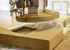 Technology has enabled U. S. Stone to be a no-waste company. Pictured is one a slab of limestone being fabricated into one of the many custom products the company offers. Article Image Alt Text