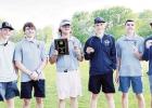 FLINT HILLS LEAGUE CHAMPIONS -- The Council Grove High School Braves Golf team captured the Flint Hills League Championship Wednesday afternoon at Emporia. The Braves also had four medal on the day with Drew Buchman earning the top spot. The teams first p FLINT HILLS LEAGUE CHAMPIONS