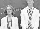 TOP GRADUATES -- Anna Bachura and Logan Stockwell graduated on Monday evening as the valedictorian and salutatorian of the Council Grove Junior High School eighth grade class. Fifty-five students were promoted during the ceremony at Braves Gym and will mo TOP GRADUATES