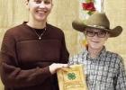 PRESENTED TOP 4-H AWARDS -- The Annual Morris County 4-H Achievement Banquet was held November 3, at the fairgrounds community center. Gavin Carson and Cassidy Dalquest, pictured left, were the recipients of the prestigious Key Awards. Laramie Mayer, pict PRESENTED TOP 4-H AWARDS