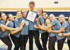 BRAVETTES -- The Council Grove High School Bravettes for the 2024-25 season are: Marlie Hayes (left), Capri Gant, Hannah Seymour, Addison Craige, Hallie Frazier, Easton Hanson, Laine Johnson, Lucy Palmquist, Marlee Gant, Macelyn Taylor and Neenah Hesterma BRAVETTES
