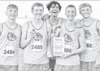 BULLDOGS PLACE SECOND -- The Chase County High School Bulldogs Varsity Team placed second at the Marion Invitational recently. Pictured from left to right are Bryson Koch, Tate Morgan, Silus Hernandez, Carson Schroer and John Paul Ubert. BULLDOGS PLACE SECOND