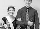 BRAVES’ HOMECOMING ROYALTY -- Amanda Talley was crowned Winter Homecoming queen, and Braun Frye the king Friday night at Council Grove High School. (Photo by Amber Weeks)