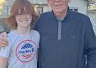 Brantley Hilton, along with his mother, Misty Hilton, delivered a package to Gary Bolton and to several others after school on Wednesday afternoon. Brantley Hilton