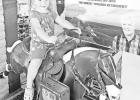 SANDY IS BACK! -- The penny horse ride “Sandy” at Ray’s Apple Market is back, after being restored by a “pony veterinarian” in Clay Center. Magnolia “Princess” McDougal was the first child to enjoy the horse who has been there for decades. SANDY IS BACK!
