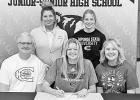 SIGNS LETTER OF INTENT -- Council Grove High School senior Lillian Zeigler signed a National Letter of Intent on Tuesday, to play volleyball at Emporia State University. Pictured from left to right are - Sitting: Bryan Zeigler, Lillian Zeigler and Stacy Z SIGNS LETTER OF INTENT
